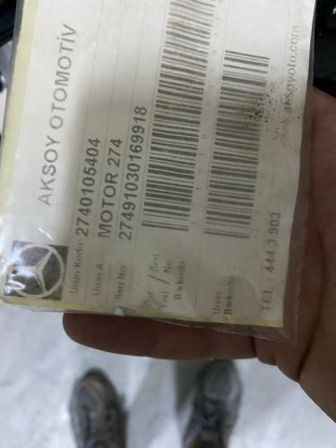 MERCEDES 274910 KOMPLE SIFIR SANDIK MOTOR 2740105404 CAMTRONİK