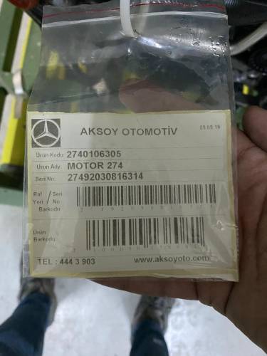 MERCEDES 274920 KOMPLE SIFIR SANDIK MOTOR 2740106305