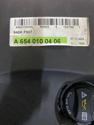 MERCEDES 654920 KOMPLE SIFIR SANDIK MOTOR 6540100406